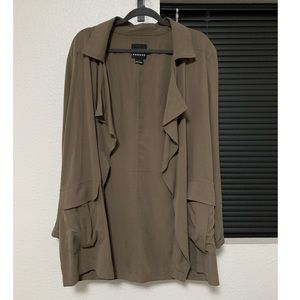 TROUVE - OLIVE GREEN DUSTER JACKET - L